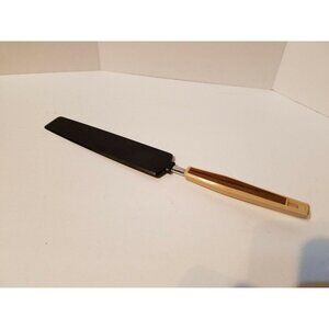 Icing Frosting Brown Spatula Wood Grain Tan Nylon Handle 12 1/2"